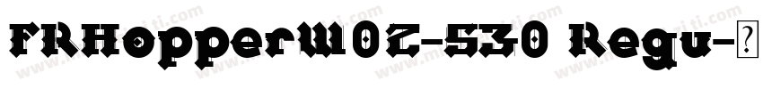 FRHopperW02-530 Regu字体转换